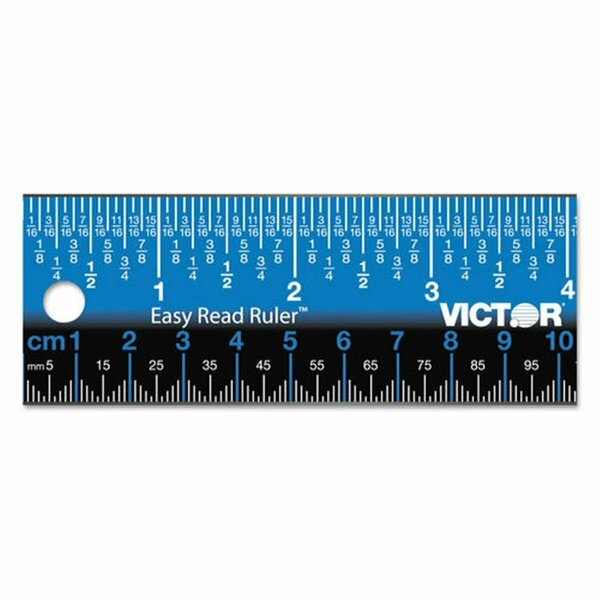 Coolcrafts VCT 18 in. Standard & Metric Easy Read Stainless Steel Ruler, Blue & Black CO3758549